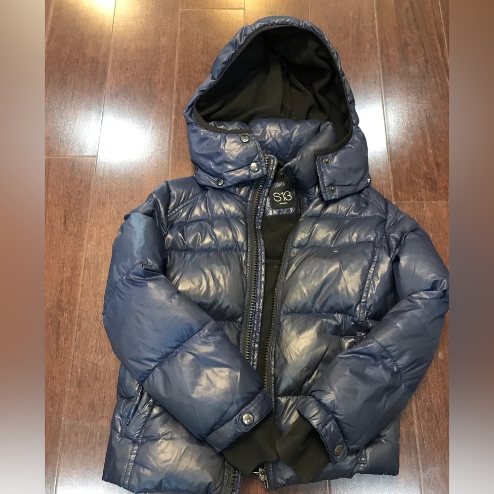 S13 kids Down Puffer Jacket Navy Blue Size 8
